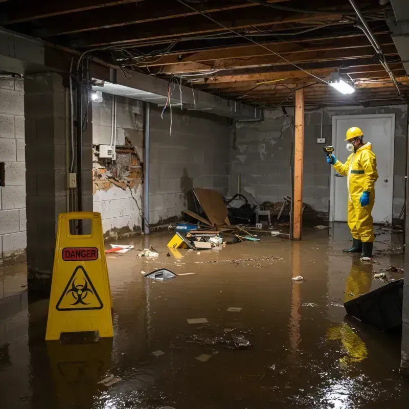 Flooded Basement Electrical Hazard in Conehatta, MS Property